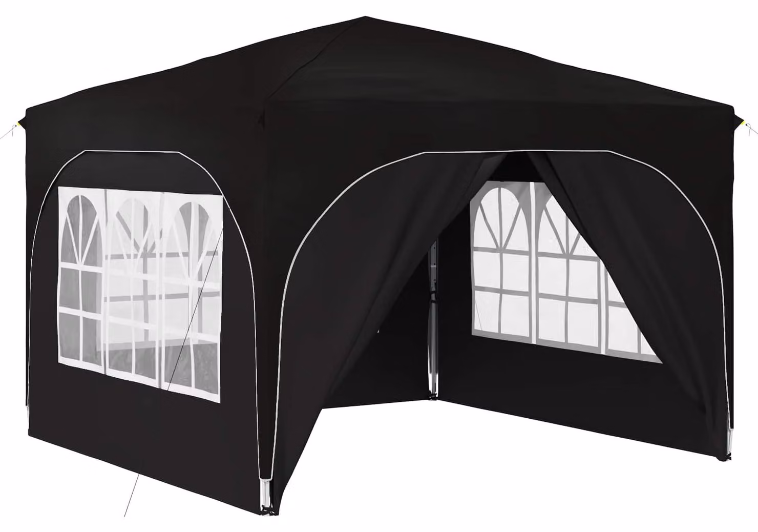 Tenda per feste a pop-up 290 x 290 x 245 cm Nero