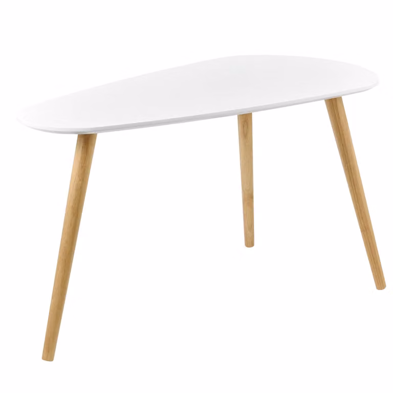 In And OutdoorMatch tavolino Deshawn - set di 2 - MDF - bianco e color legno - MDF e legno d'abete rosso - design moderno