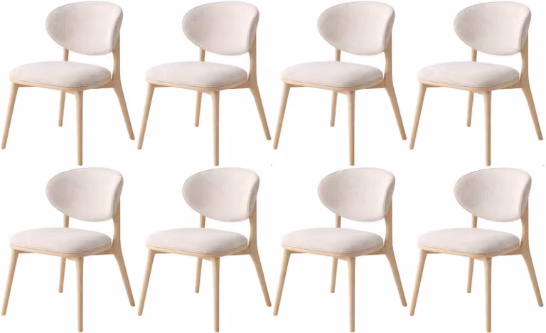 Sedia, stile moderno, colore beige chiaro, legno, nuova, soggiorno, cucina