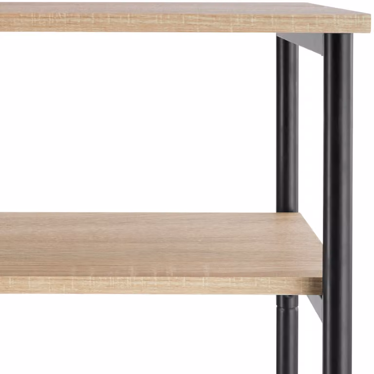 Tavolino Memphis Tectake in stile industriale color rovere e beige L/P/H: 34 x 30 x 59 cm