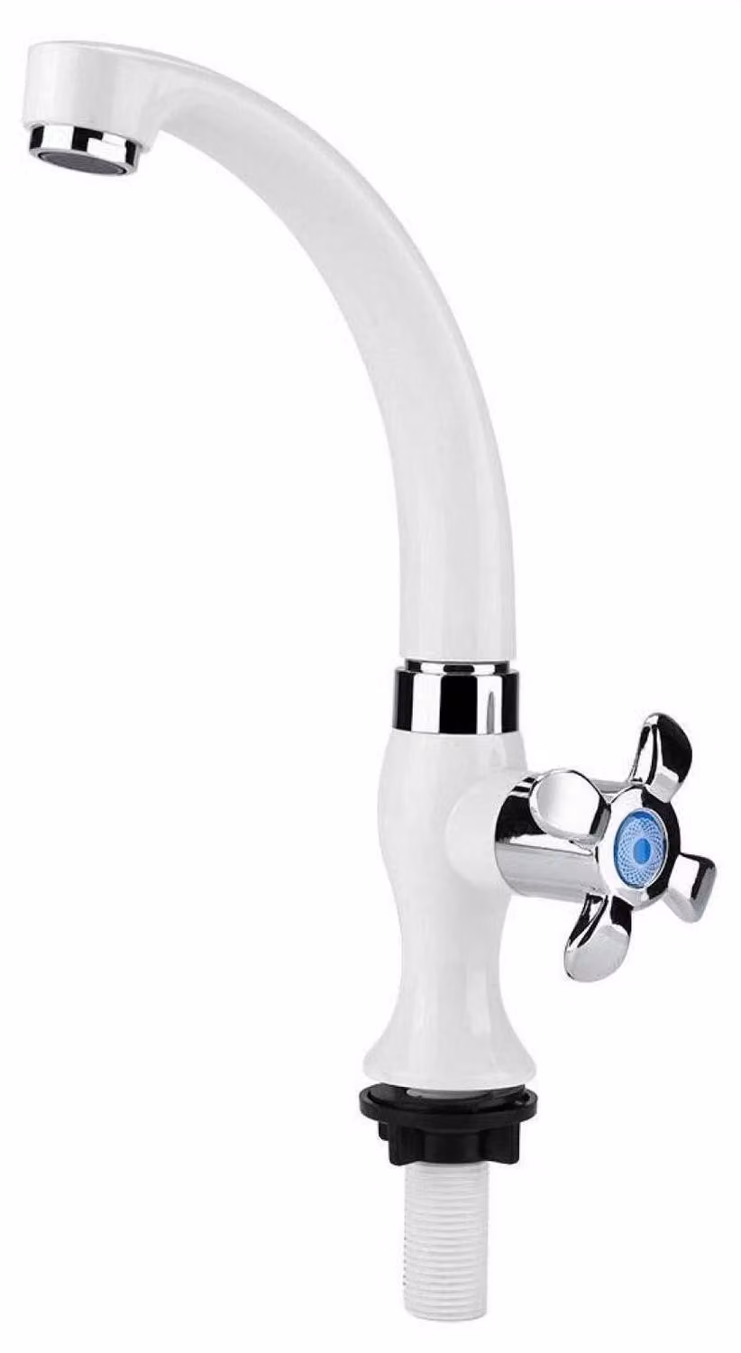 Rubinetto monocomando per acqua fredda, attacco G1/2, in plastica ABS, per lavello da cucina o bagno