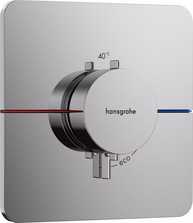 hansgrohe ShowerSelect Comfort Q thermostat, encastré, 1 consommateur, rosace Soft Edge, 15588000, 15588000
