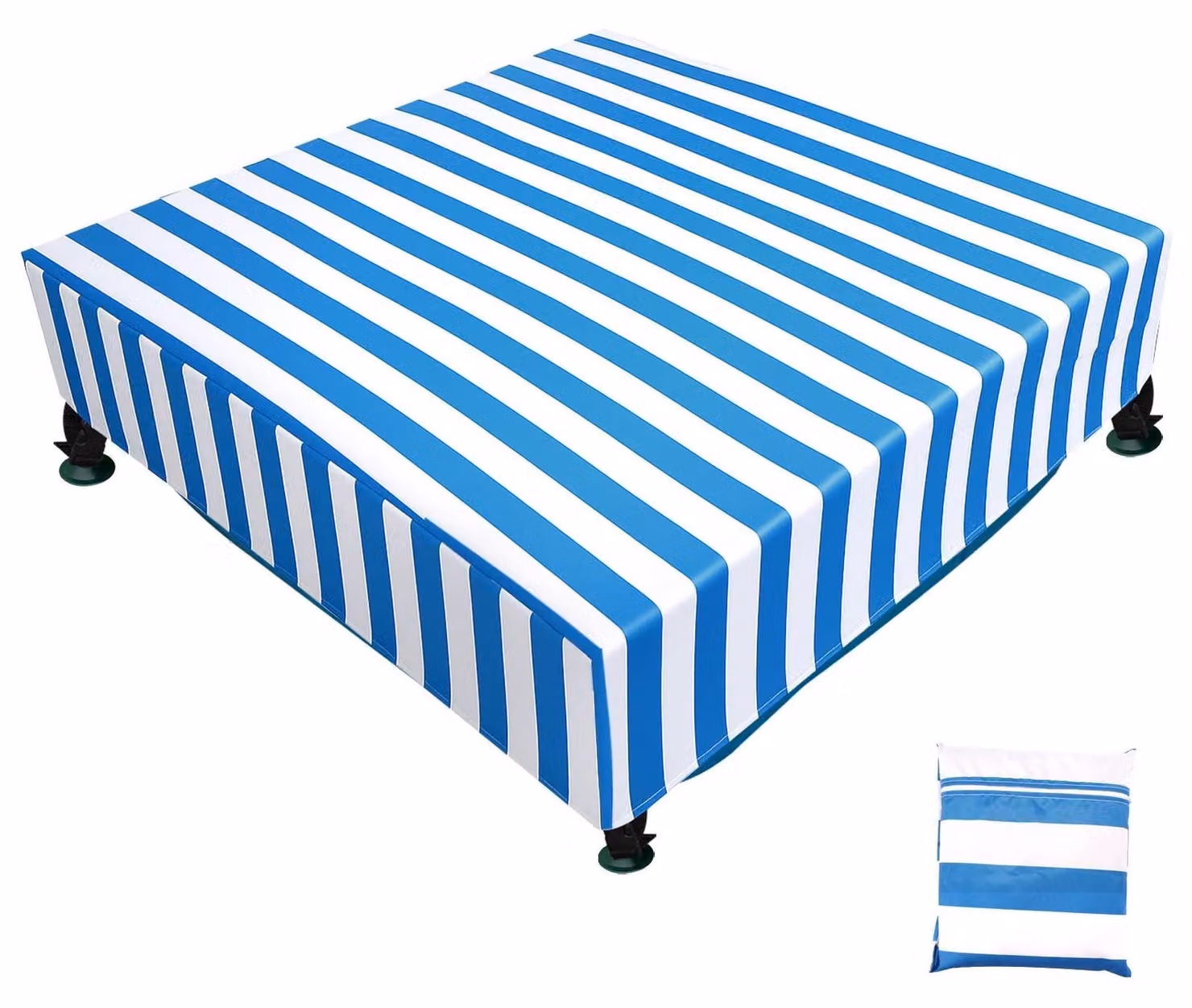 Copertura impermeabile per piscina - Tessuto Oxford 420D - Borsa portaoggetti - 130x130x30 cm - Protezione da polvere e foglie - Adatta ai bambini - Copertura per piscina