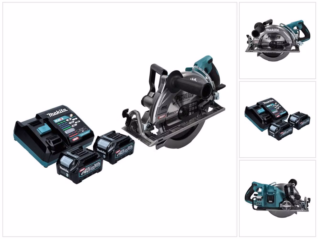 Makita RS 002 GD2 Sega circolare a batteria 40 V max. 260 mm brushless + 2x batteria ricaricabile 2,5 Ah + caricatore