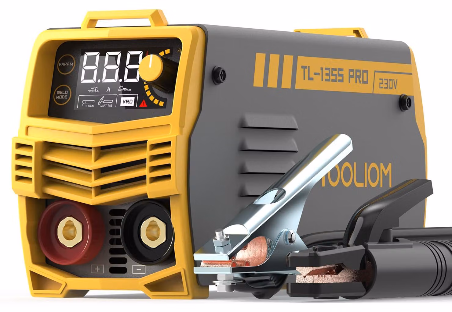 Saldatrice a elettrodo ad arco portatile - Potenza: 135A - Tensione: 230 Volt - Leggera e maneggevole