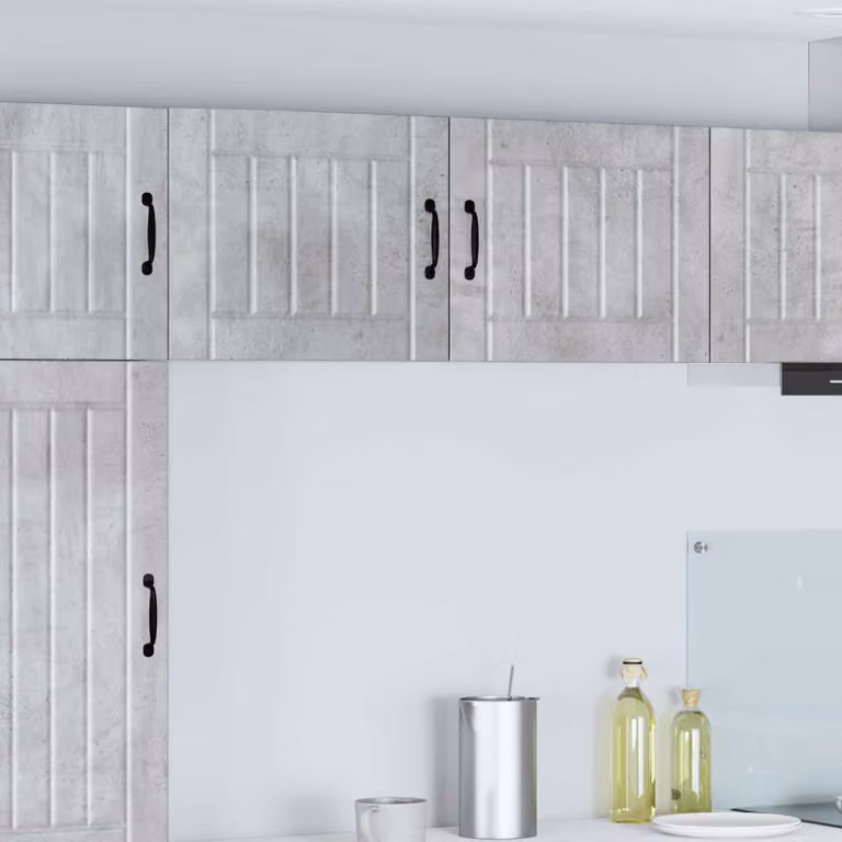 Armadietto a muro moderno vidaXL LUCCA Grigio, con ante a battente e ripiani interni, L 50 cm x P 31 cm x H 40 cm