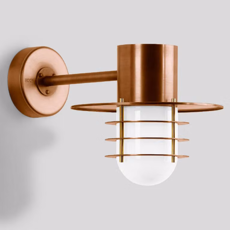 BEGA 31171K3 applique LED esterni rame/vetro opale, Rame, Rame, Moderno
