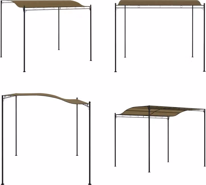 gazebo vidaXL 3x2,4 m Taupe 180 g/m² - Gazebo - Gazebi - Gazebo da giardino - Gazebi da giardino