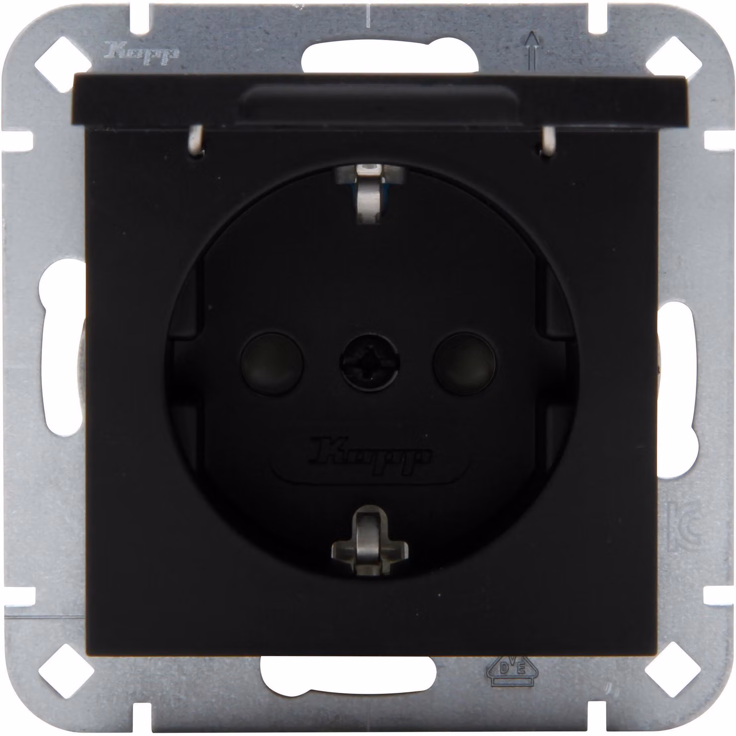 Presa SCHUKO Kopp con coperchio ribaltabile 940150003 HK07 nero opaco