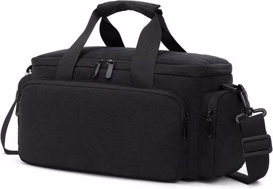 Kamera-Tas - Custodia per fotocamera reflex con design impermeabile e antiurto, divisori rimovibili e tracolla, nera