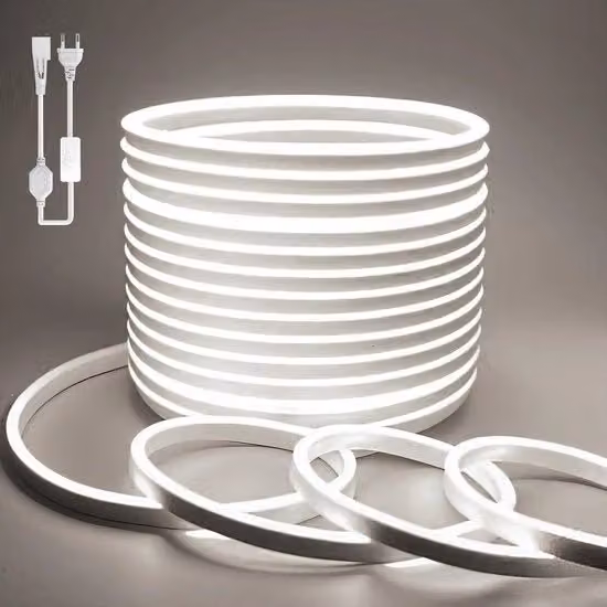Strisce Led Neon 20M - Flessibili IP65 Resistenti all'Acqua - 120LEDs/M - Soggiorno Cucina Camere Casa Arredamento Interno Decorazione - Incluso Adattatore di Potenza