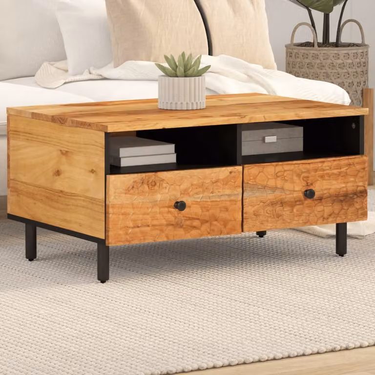 Maison Exclusive - Tavolino da caffè 80x54x40 cm, in legno massello di acacia