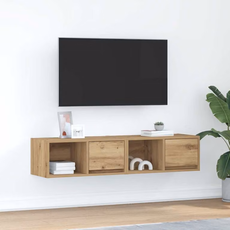 Mobili Porta TV 2 pz Rovere Artigianale 60x31x25,5cm Truciolato