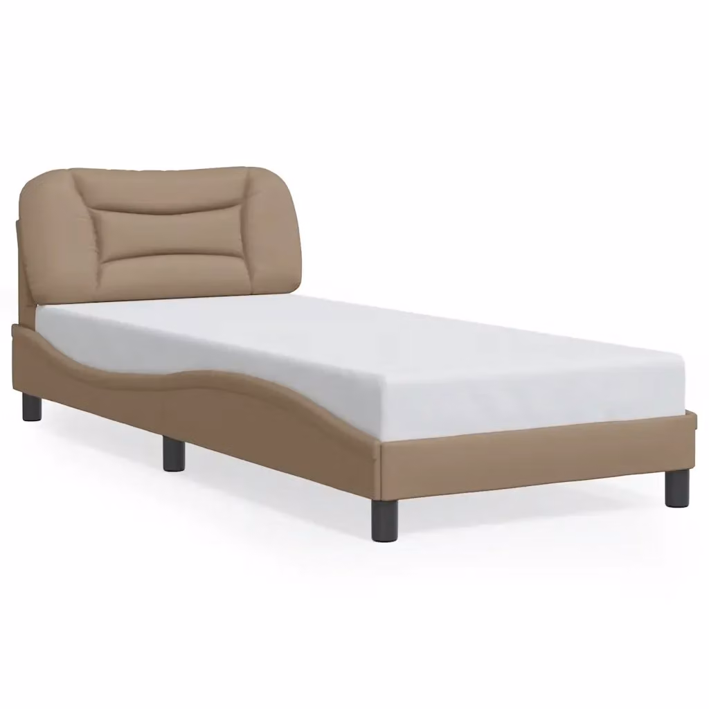 Giroletto senza materasso Hvar vidaXL in similpelle color cappuccino, dimensioni 90x200 cm – 2