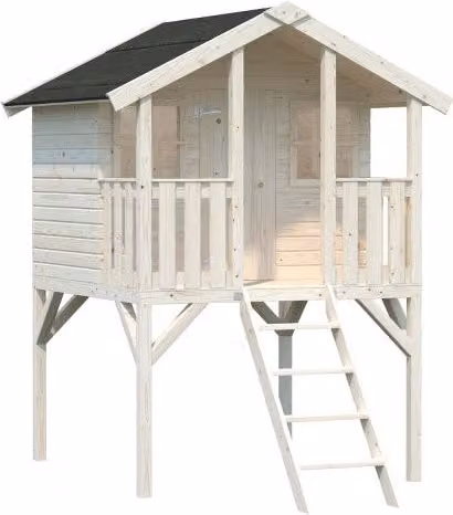 Casetta gioco per bambini Toby Esterni da Vivere in legno beige su palafitta L/P: 180 x 192 cm