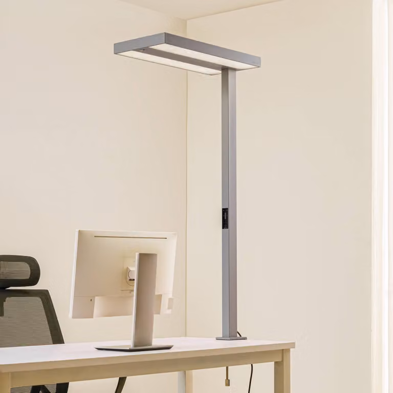 Lampada con morsetto Logan Arcchio, dimmerabile, Alluminio / Grigio / Zincato, Studio / Ufficio, Alluminio, Moderno, Lampada con morsetto