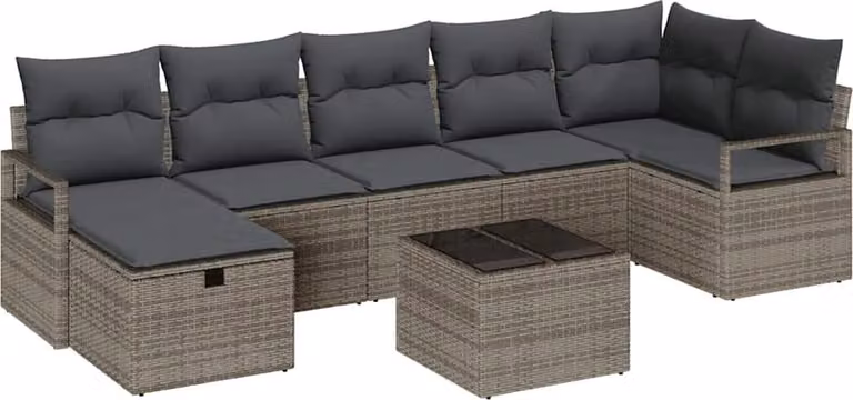 Set di divani con cuscino 4 pcs polyrattan