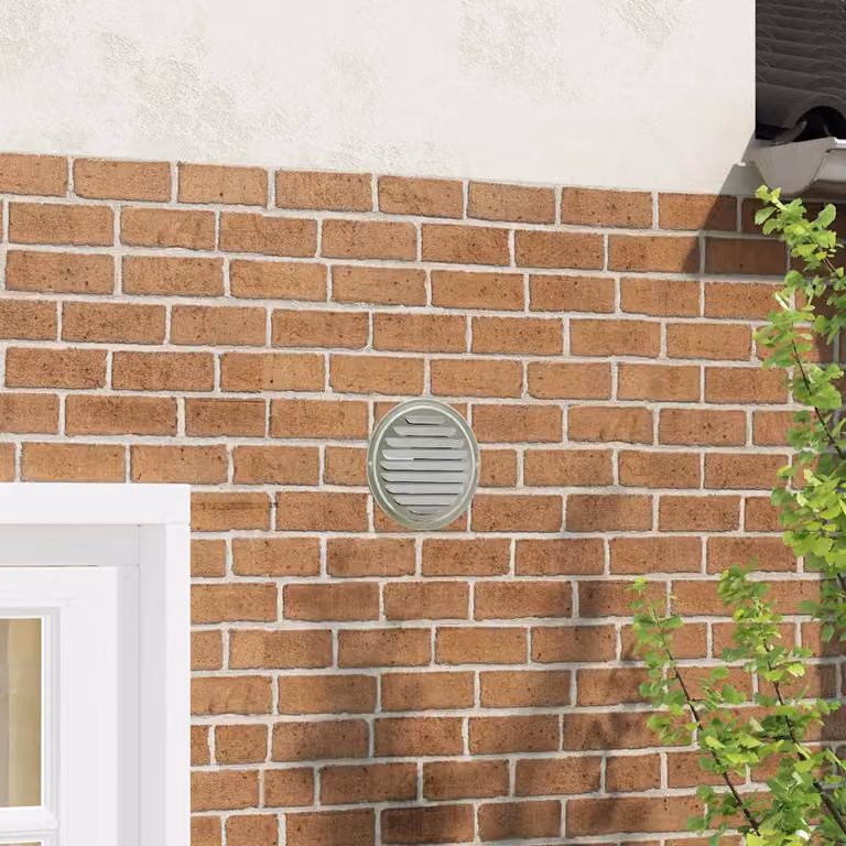 Set di 4 griglie di ventilazione vidaXL in acciaio inossidabile colore argento, diametro 220 mm