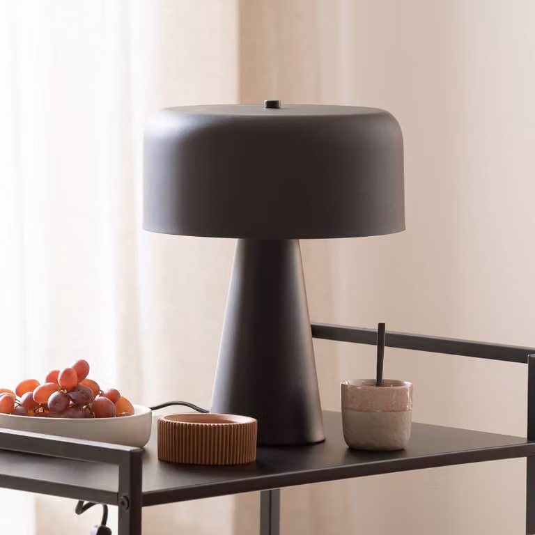 Schöner Wohnen Lampada da tavolo PENTO, Nero, Soggiorno / Sala da pranzo, Metallo, Moderno, Lampada da tavolo
