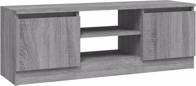 Mobile TV multimediale mensola TV credenza mobile TV sala da pranzo soggiorno camera da letto con anta rovere Sonoma 102 x 30 x 36 cm grigio 02_0026888
