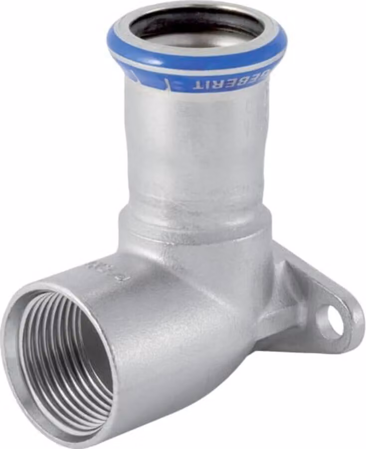 Staffa di collegamento Geberit Mapress 90G, ES, d 18mmxRp 1/2, labs-f, L 43mm