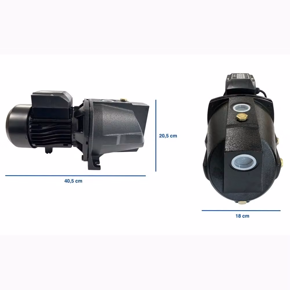Elettropompa autoadescante da giardino in ghisa con girante in ottone, potenza 0,55 Kw, portata fino a 35 Lt/min, HP 0,75 – 2