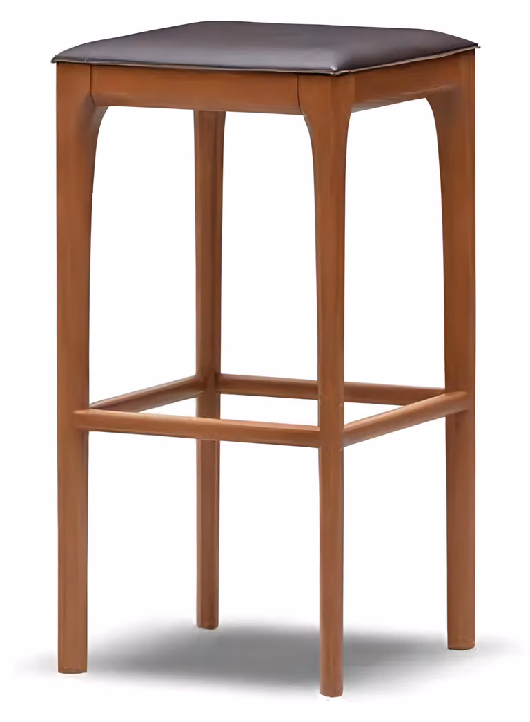 Brauner Holzstuhl im eleganten Design für Zuhause