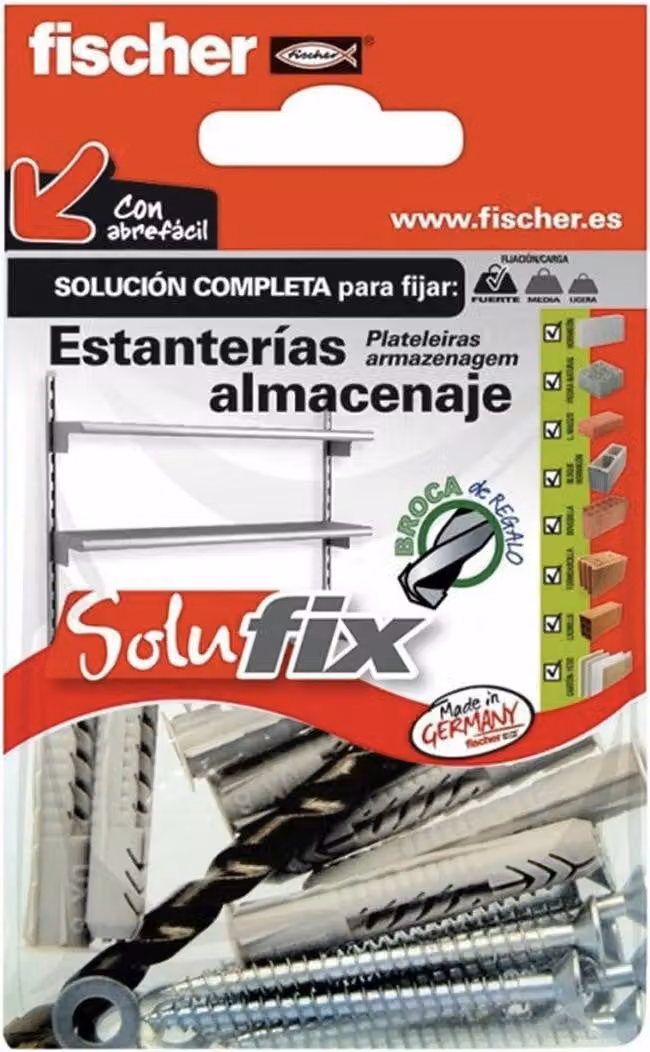 Set di fissaggio per scaffali 502684 solufix fischer