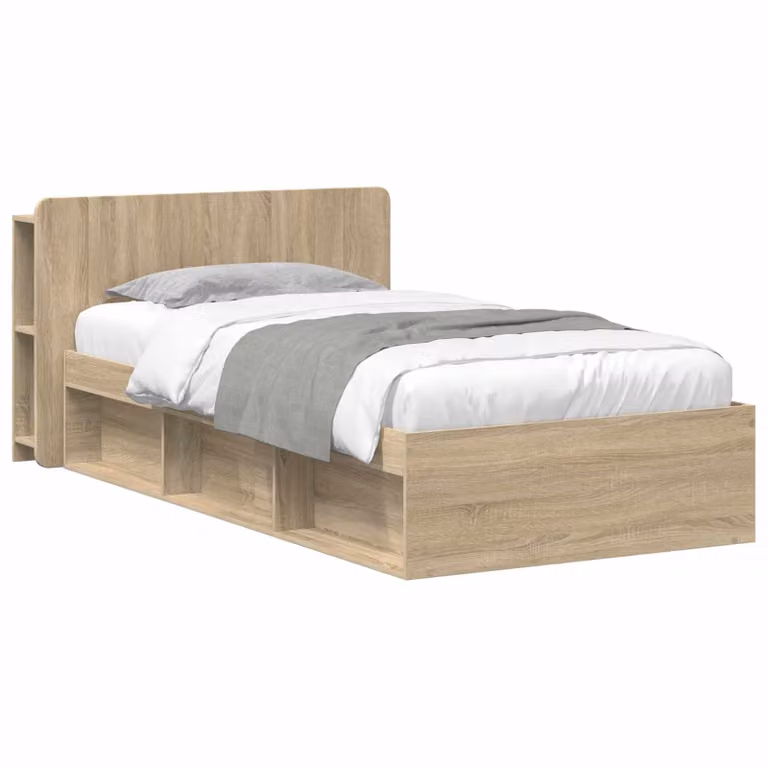 vidaXL Telaio del letto con cassetti Rovere Sonoma Marrone L/P/H: 200 x 80 x 221,5 cm