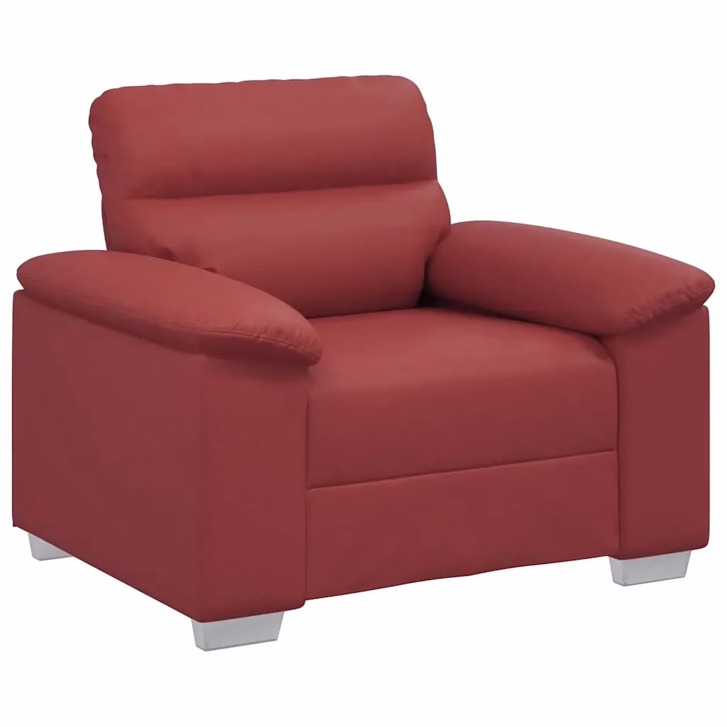 Poltrona lounge moderna vidaXL in similpelle rossa con braccioli L/P/H: 100 x 81 x 84 cm – 2