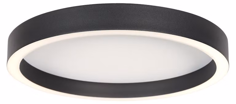 Plafoniera - nero - Ringlux - plastica metallo - Ø 30cm - LED - 4134ZW - Steinhauer
