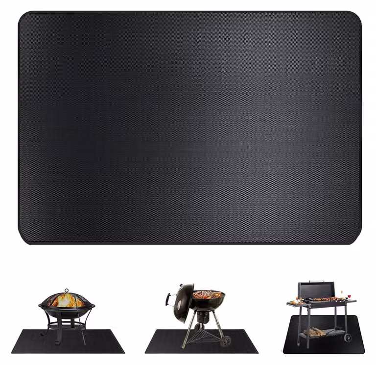 Tappetino ignifugo per focolari, dimensioni 127 x 97 cm - Protezione dal calore per giardino e campeggio
