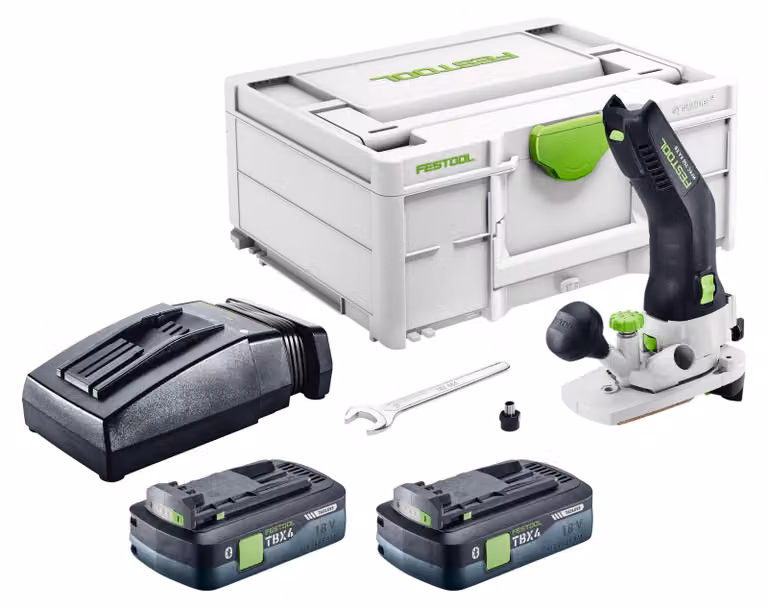 Festool MFKC 700 KA EB-Basic Modulo batteria Fresatrice per bordi 18 V 8 mm Brushless + 2x batteria 4,0 Ah + caricabatterie + Systainer