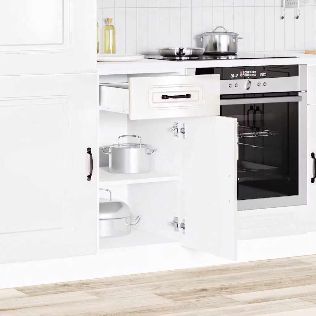 Base da cucina vidaXL Kalmar Bianco Lucido in legno multistrato e MDF L/P/H: 46 x 40 x 81,5 cm