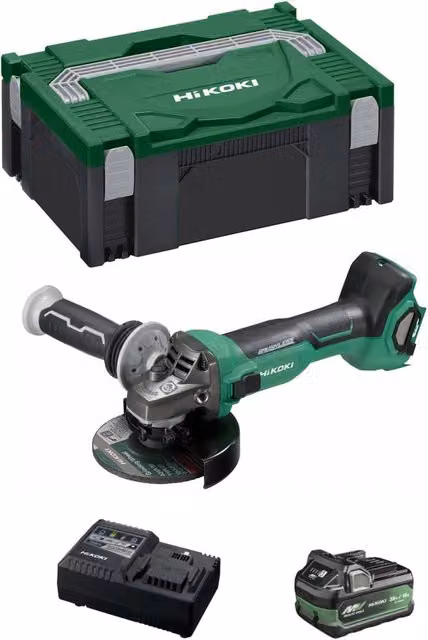 Smerigliatrice HiKOKI G1813DAA1X verde con batteria ricaricabile e valigetta HSC II – 1
