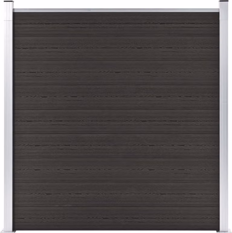 Maison Exclusive - Elemento di recinzione WPC 180x186 cm nero