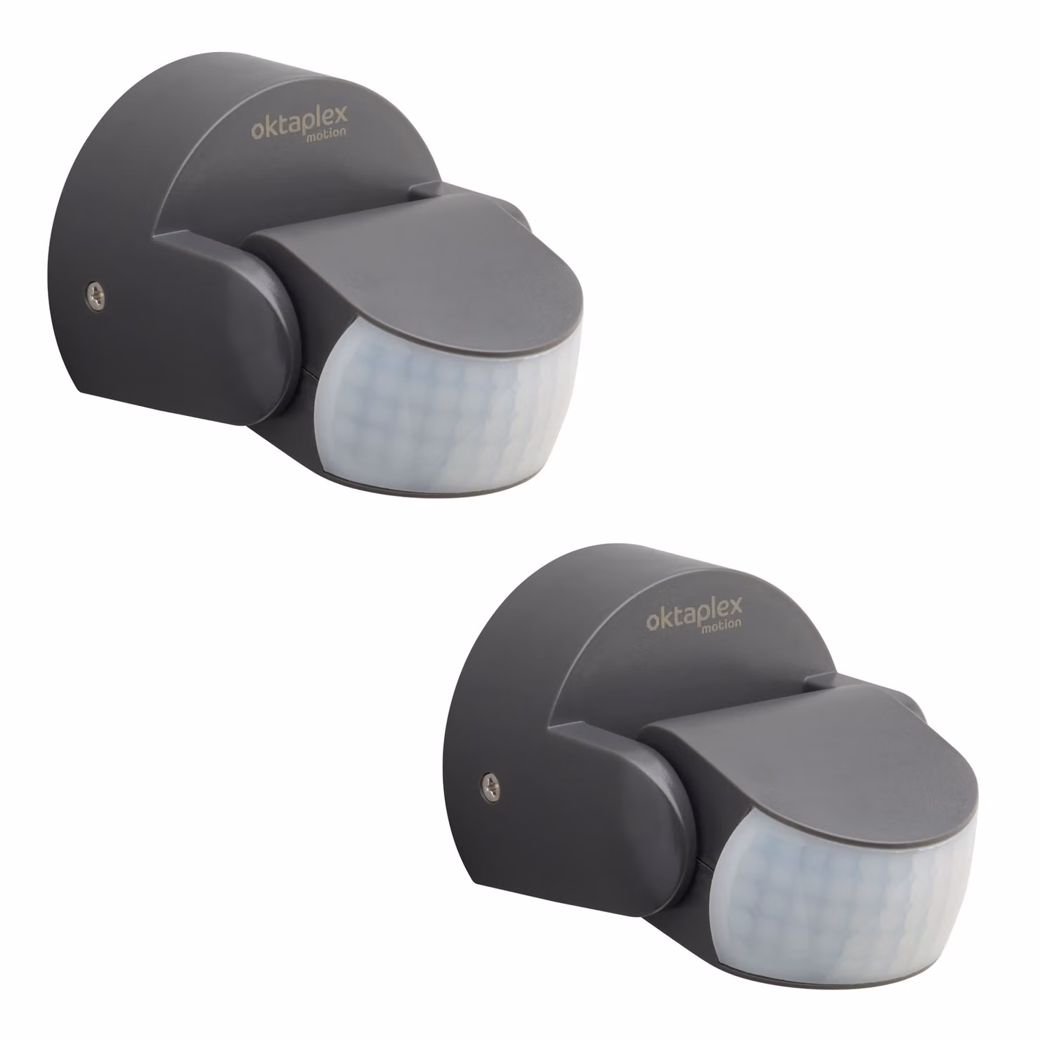 2x Oktaplex sensore di movimento orientabile IP65 a infrarossi 180° con protezione antincendio antracite