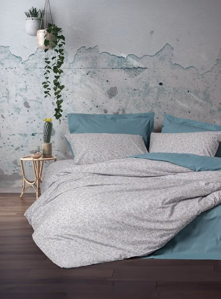 Set di lenzuola per piumino Ranforce, taglia XXL, colore verde menta, dimensioni 155 x 220 cm