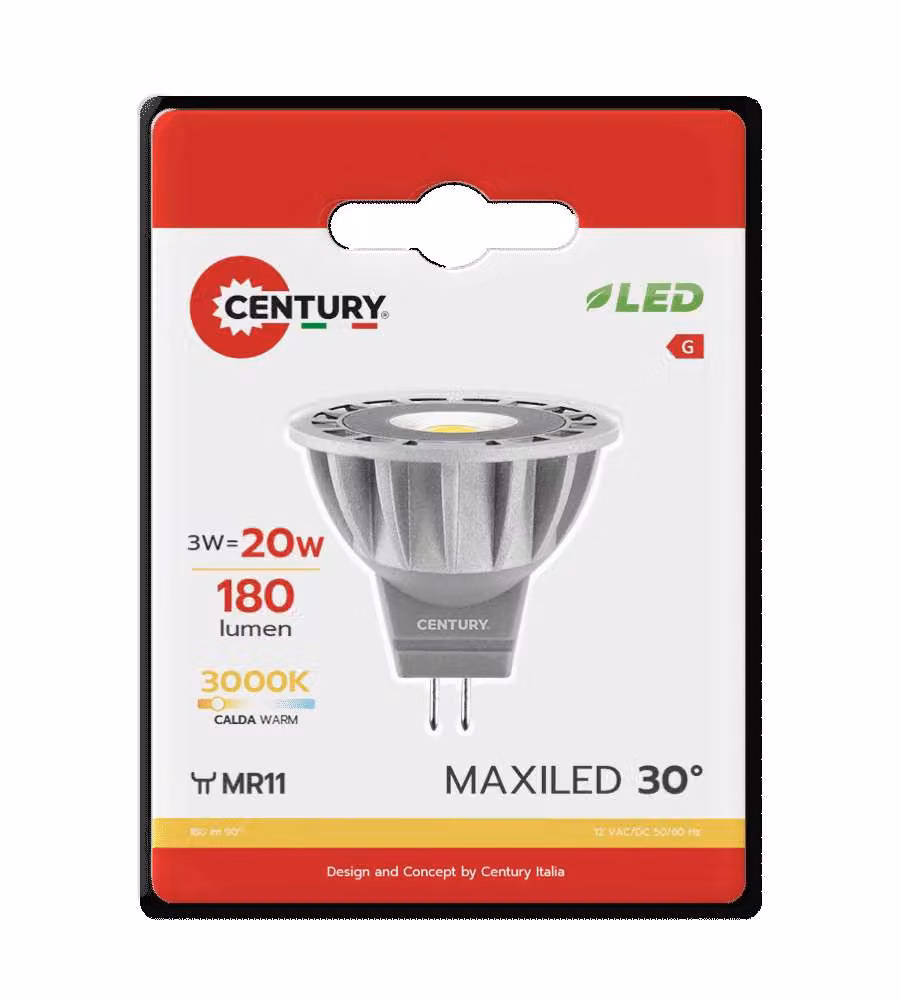 Century Italia Spot LED MR11 2,3W 3000K 200lm - Luce Calda 35mm
