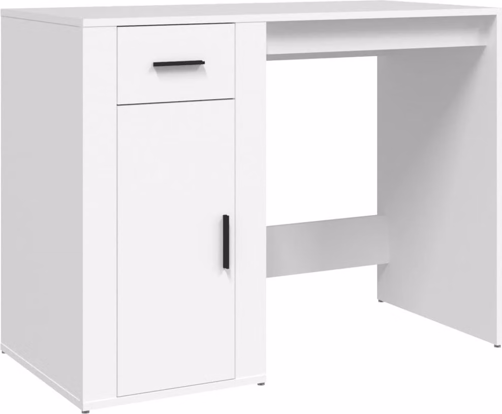 Scrivania Bianca 100x49x75 cm in Legno Multistrato