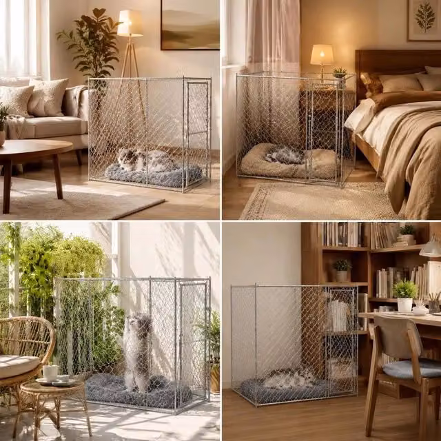 Dog Cage 2 X 2 X 2 M Steel