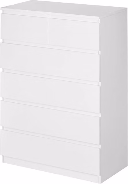 Cassettiera GIORDANOSHOP in MDF Bianco Opaco con Design Minimalista L: 80 cm, P: 39 cm, H: 115 cm – 1