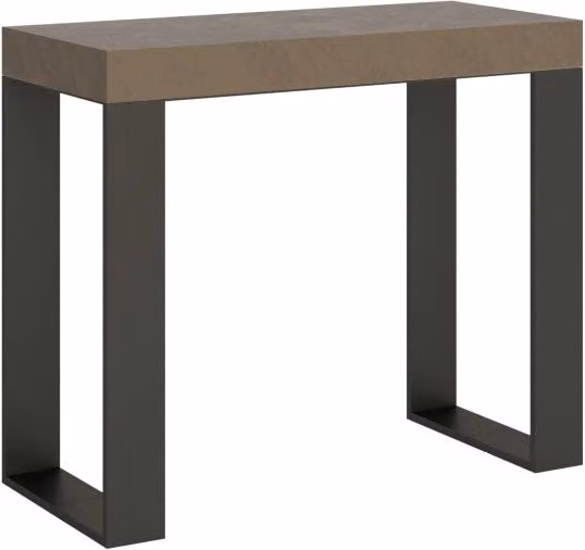 Consolle Allungabile 90-196x40x77 cm Tecno Small Tortora Telaio Antracite