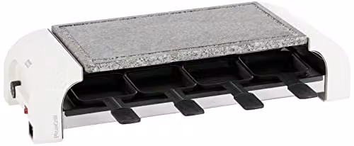 Stöckli Barbecue Pizza for 8 Hot 'Stone Bianco, Pietra Naturale Piastra Grill, Multifunzione ionelles Tavolo Piano, 0028.72hs