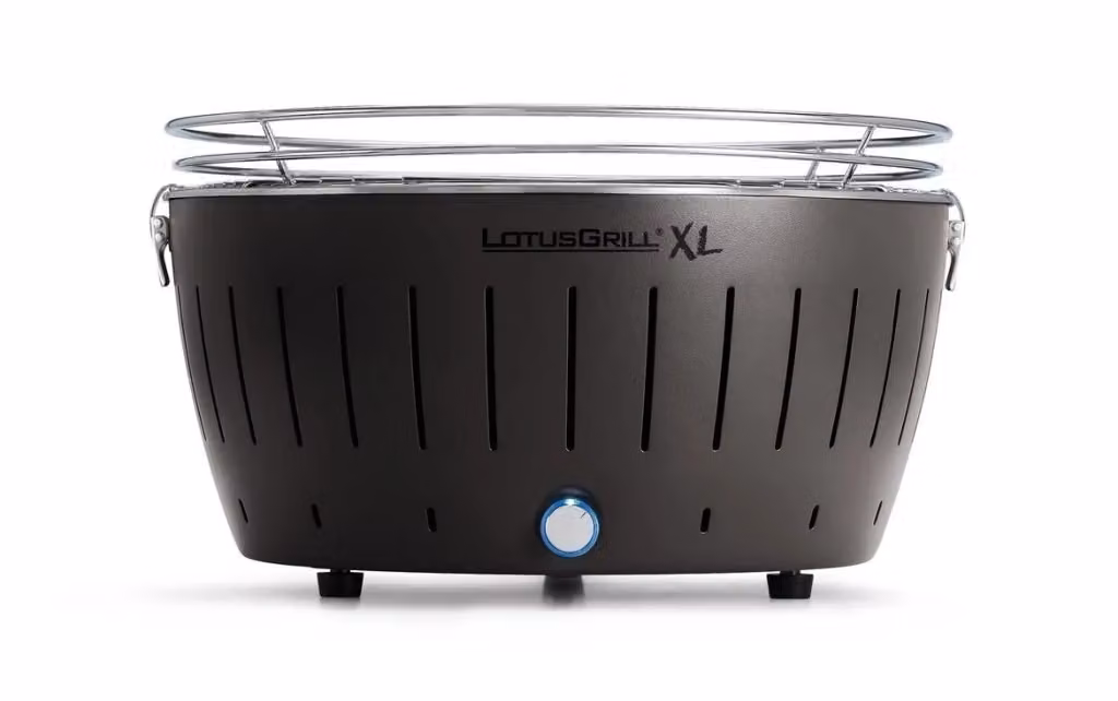 LotusGrill G-AN-435P XL Grill Kettle a Carbone con Ventilazione a Batterie o USB, Portatile per Fino a 10 Persone, Colore Grigio Antracite – 2