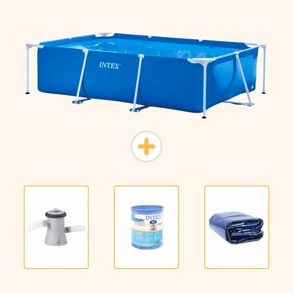 Piscina fuori terra rettangolare - 260x160x65 cm - composta da 4 parti - modello S21250