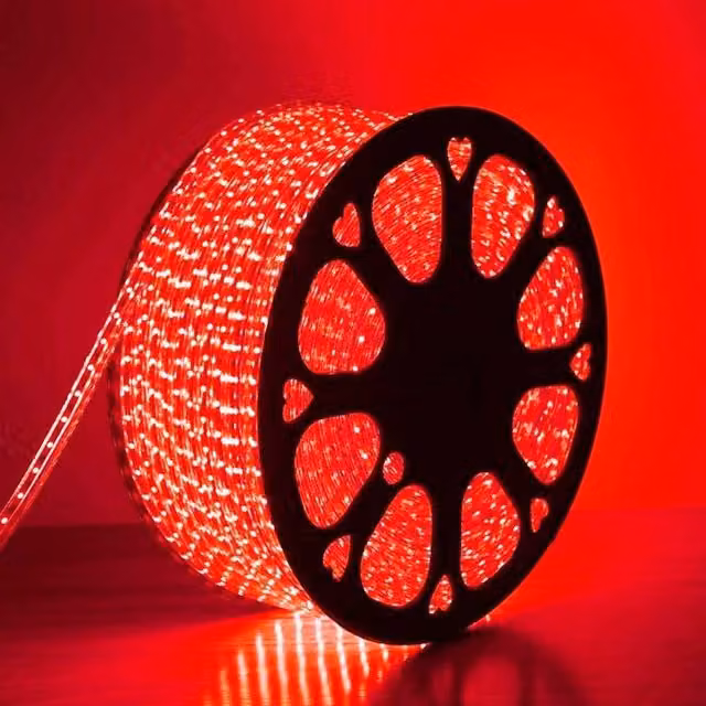 Trade Shop - Striscia Led Luminosa Flessibile 100mt Luce Rossa 5050 220v Illuminazione Esterno -