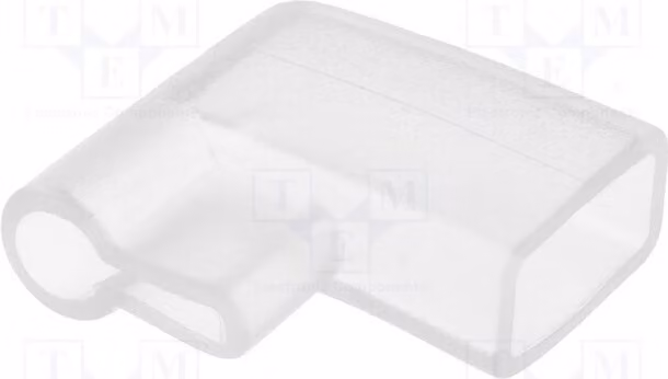 10 protezioni per connettori a 90°, per connettori da 6,3 mm, non isolate