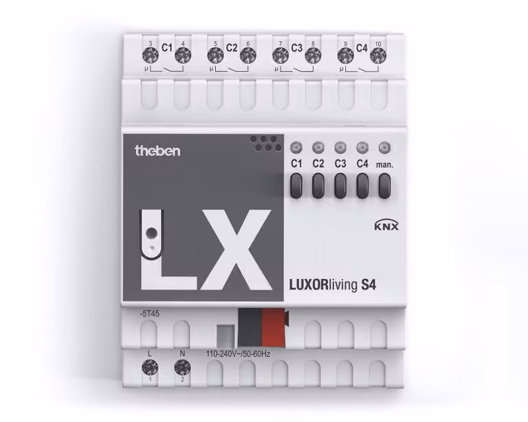Theben Smart Home system LUXORliving S4 Attuatore di commutazione del sistema bus a 4 canali