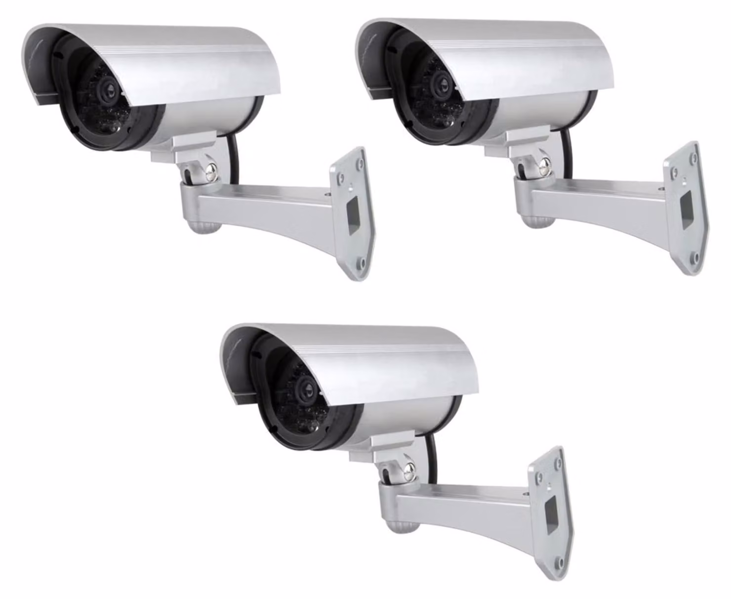 3 telecamere di sicurezza a infrarossi con lampeggiante a LED